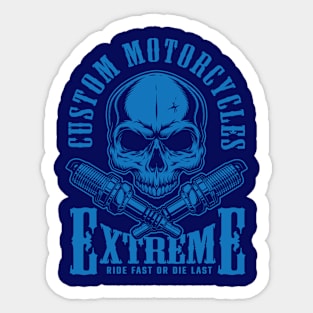 Extreme Custom Motorcycles American Retro Sticker